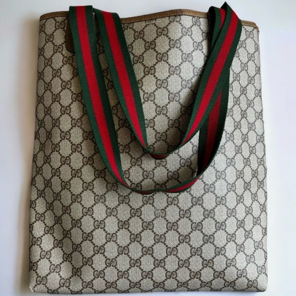 Authentic GUCCI Sherry Line Shoulder PVC Tote Bag - Picture 4 of 7